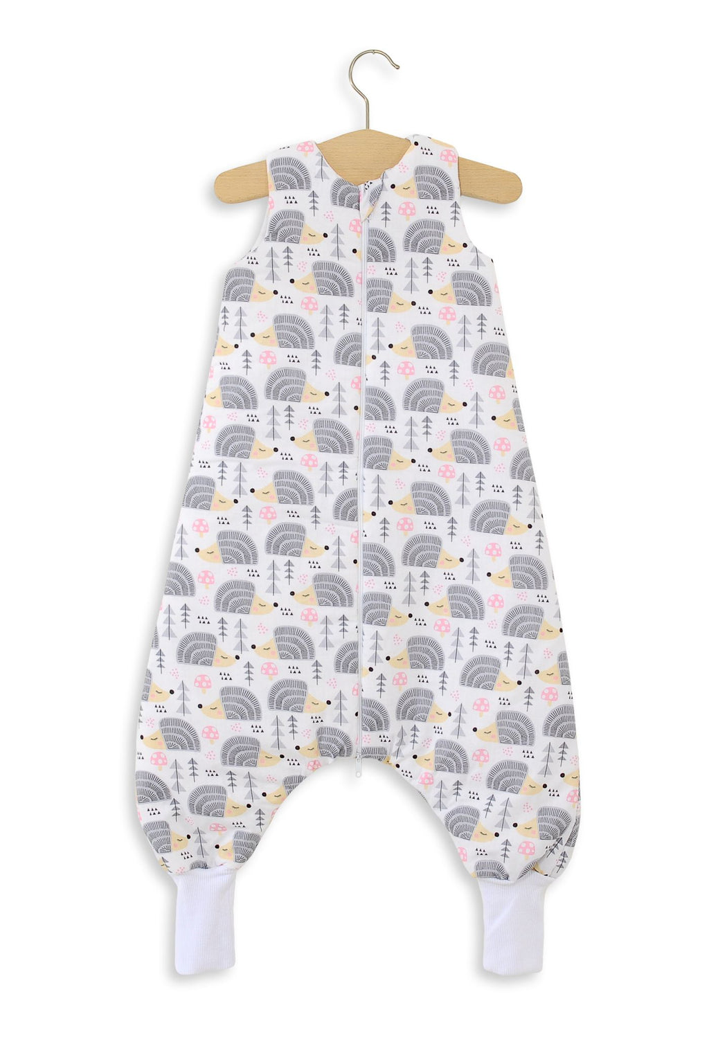 Cotton Baby Sleeping Bag with legs Warm and Cozy L 9-24 months TOG 2.5 - grey hedgehogs