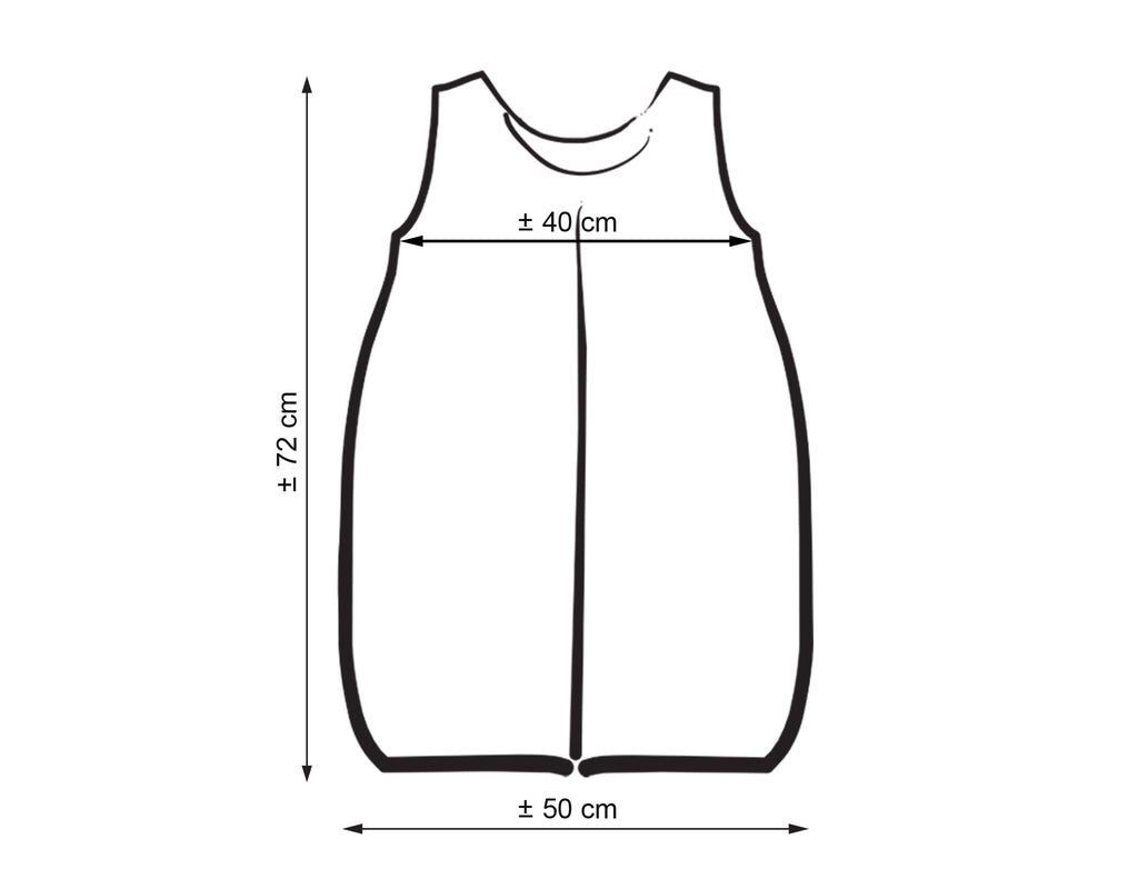 Cotton sleeping bag for children, size M, 6-12 months, TOG 2.5, all-season, hearts cream