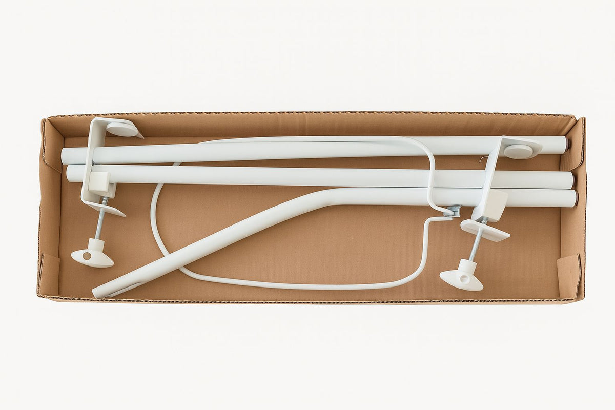 Canopy bar - three-piece, originally packaged in a cardboard pad and foil