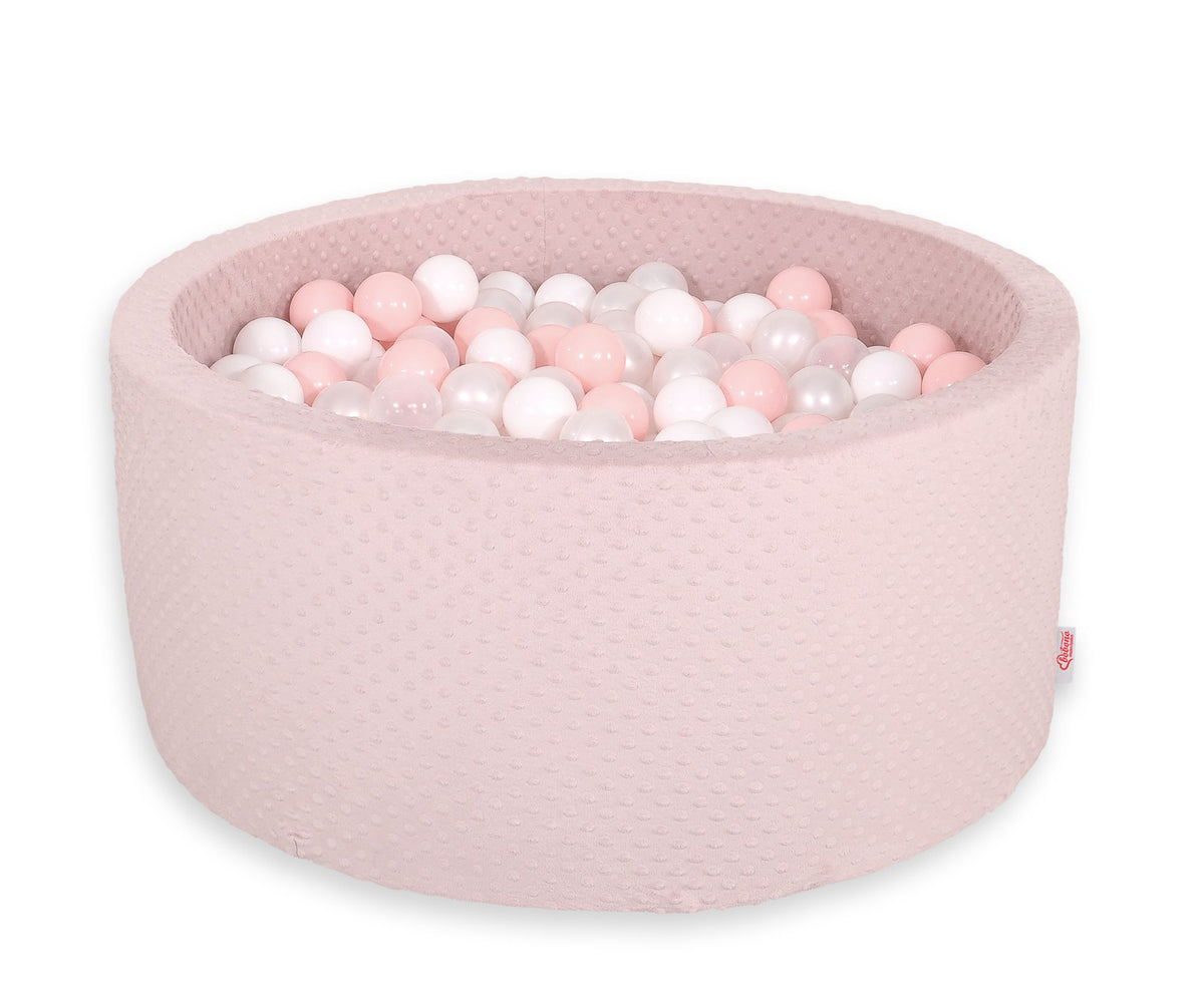 Ball-pit minky H-40 cm with balls 200pcs- blush