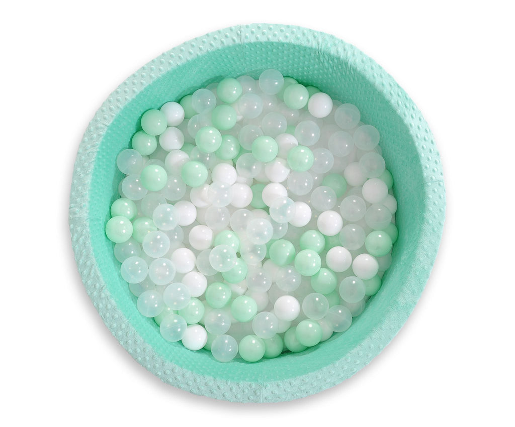 Ball-pit minky H-40 cm with balls 200pcs- mint
