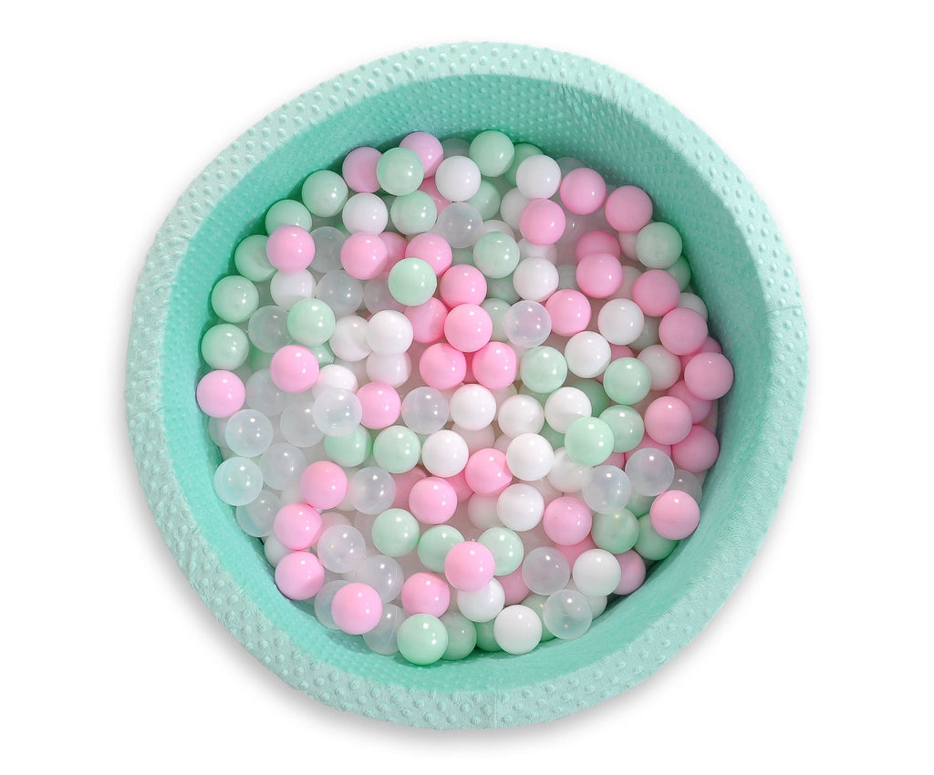 Ball-pit minky H-40 cm with balls 200pcs- mint
