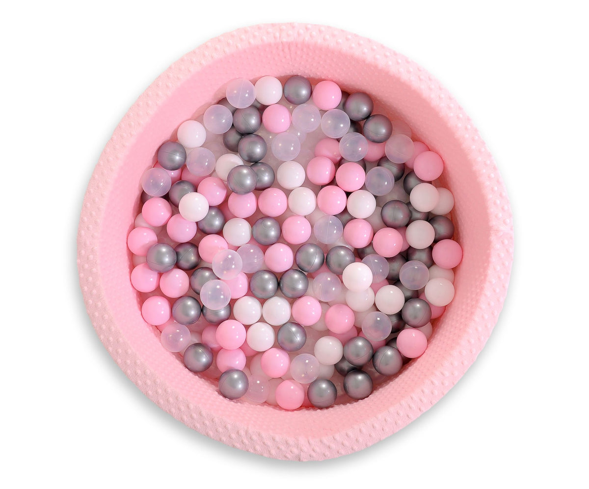 Ball-pit minky H-40 cm with balls 200pcs- pink