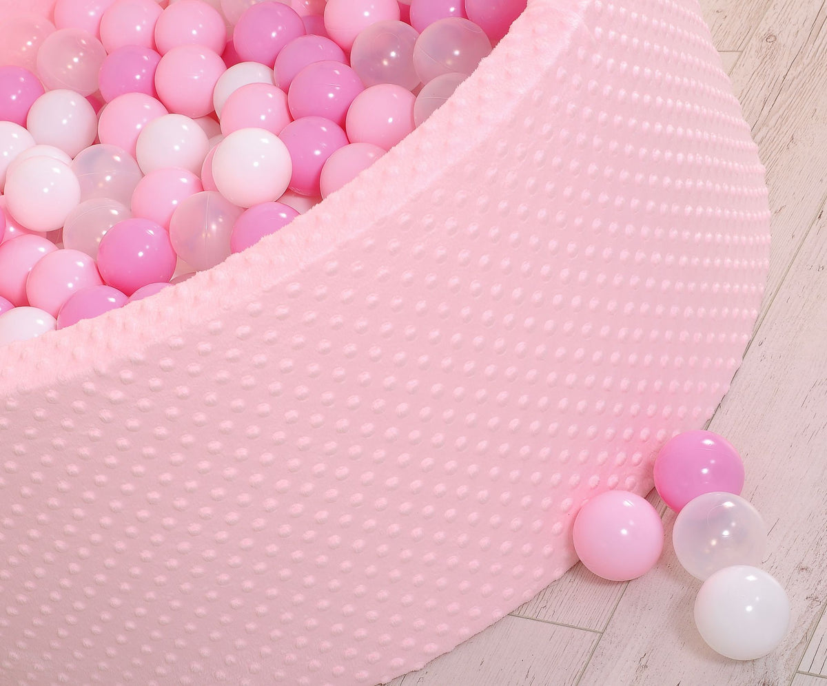 Ball-pit minky H-40 cm with balls 200pcs- pink