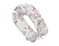 Cotton pillowcase for pregnancy pillow Longer - Romantic peonies