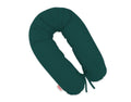 Cotton pillowcase for pregnancy pillow Longer - Bottle green