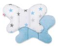 Double-sided anti shock cushion \"BUTTERFLY\" - grey-blue stars/blue
