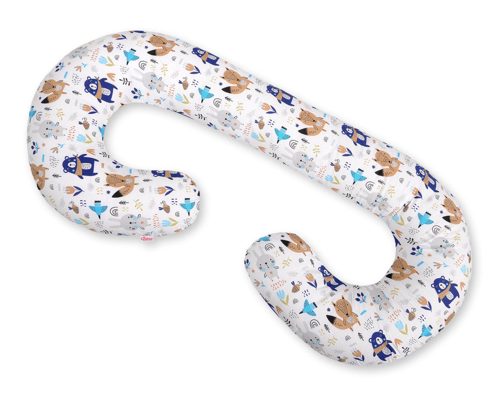 Cotton pillowcase for pregnancy Pillow C - navy blue bears