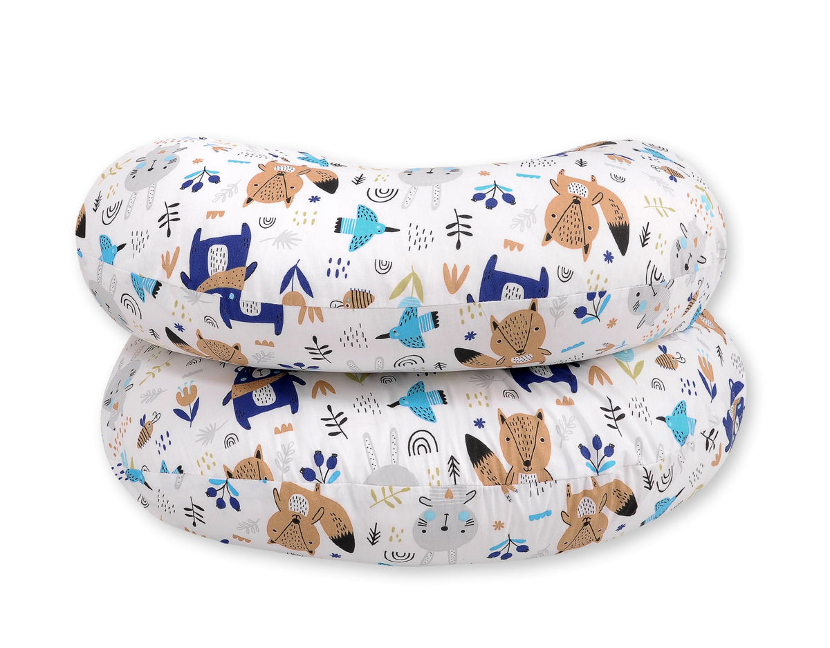 Cotton pillowcase for pregnancy Pillow C - navy blue bears