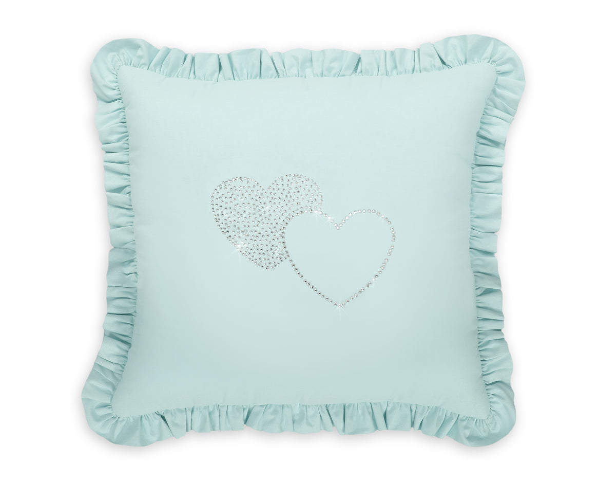 Decorative pillow with application - mint