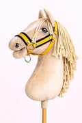 The adjustable halter for Hobby Horse A3 - honey yellow with black furry