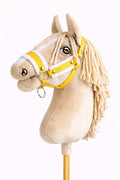 The adjustable halter for Hobby Horse A3 - yellow with white furry