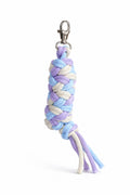 Tether for Hobby Horse made of double-twine cord - purple/blue/light beige