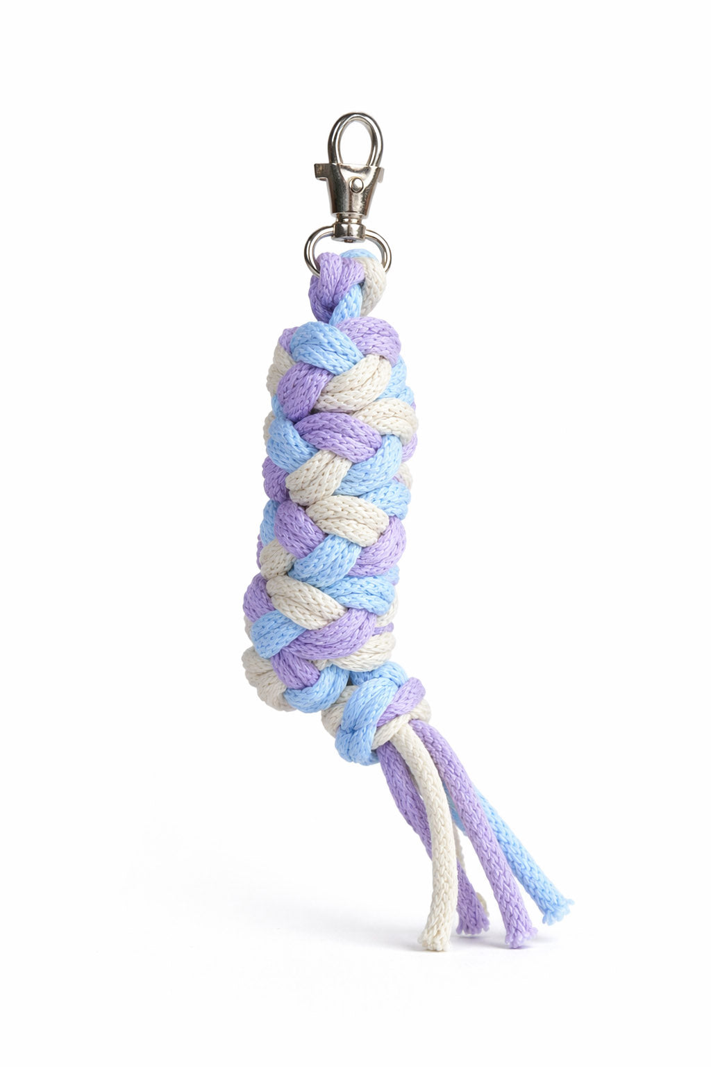 Tether for Hobby Horse made of double-twine cord - purple/blue/light beige