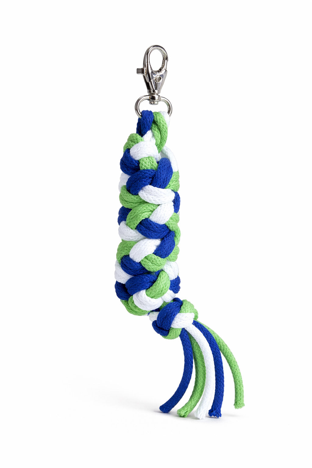 Tether for Hobby Horse made of double-twine cord - kornblume/hellgrün/weiß