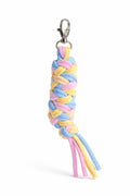Tether for Hobby Horse made of double-twine cord - blau/hellrosa/gelb