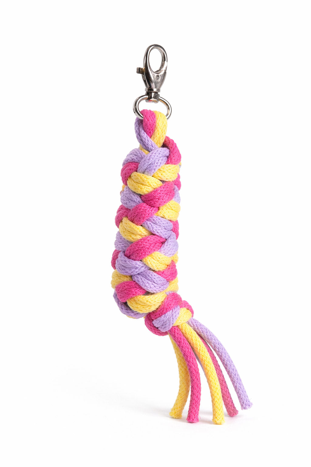Tether for Hobby Horse made of double-twine cord - dark pink/purple/yellow