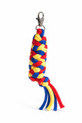 Tether for Hobby Horse made of double-twine cord - red/ cornflower/ yellow