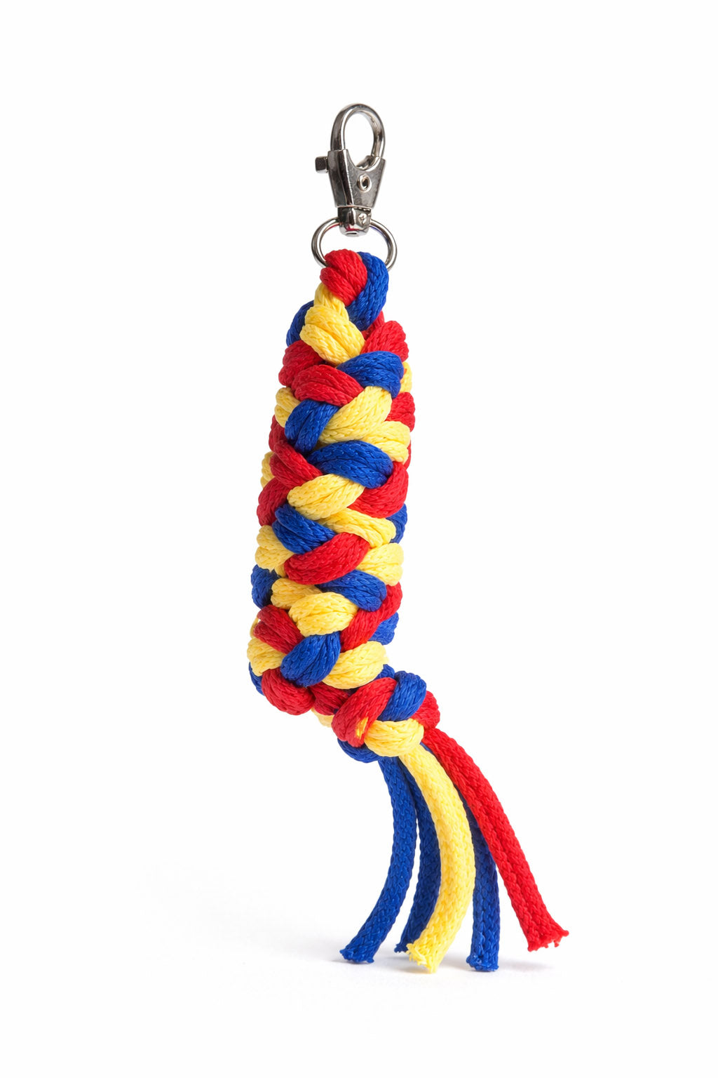 Tether for Hobby Horse made of double-twine cord - red/ cornflower/ yellow