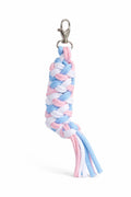 Tether for Hobby Horse made of double - blue/light pink/white