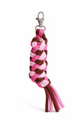 Tether for Hobby Horse made of double - light pink/dark pink/brown