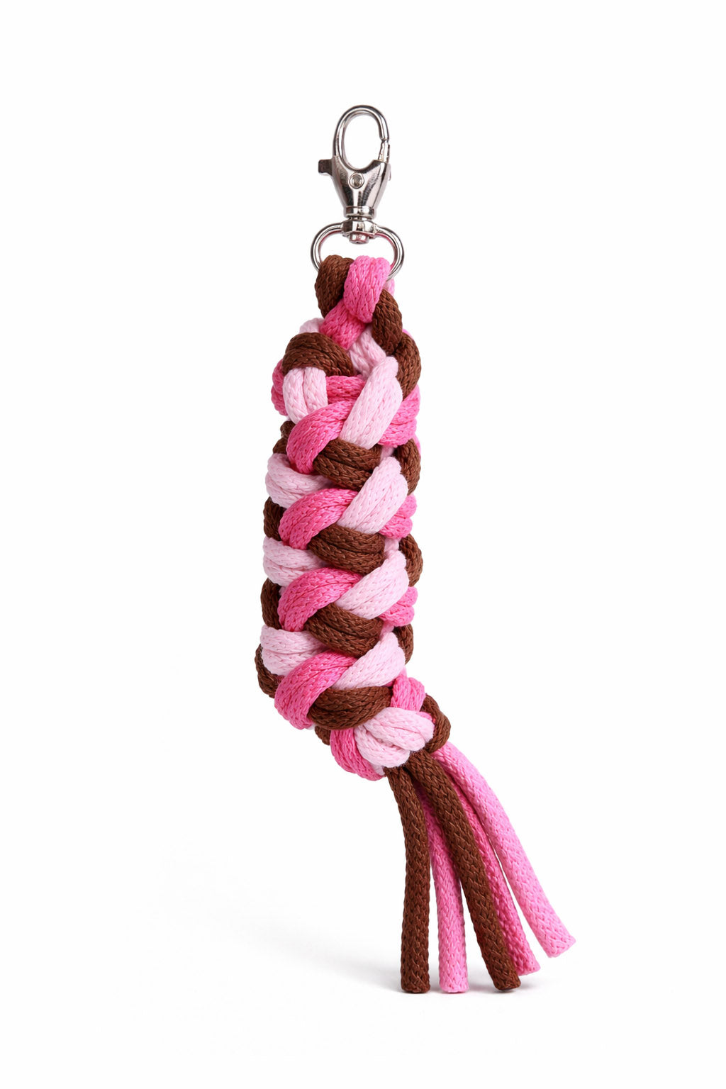 Tether for Hobby Horse made of double - light pink/dark pink/brown