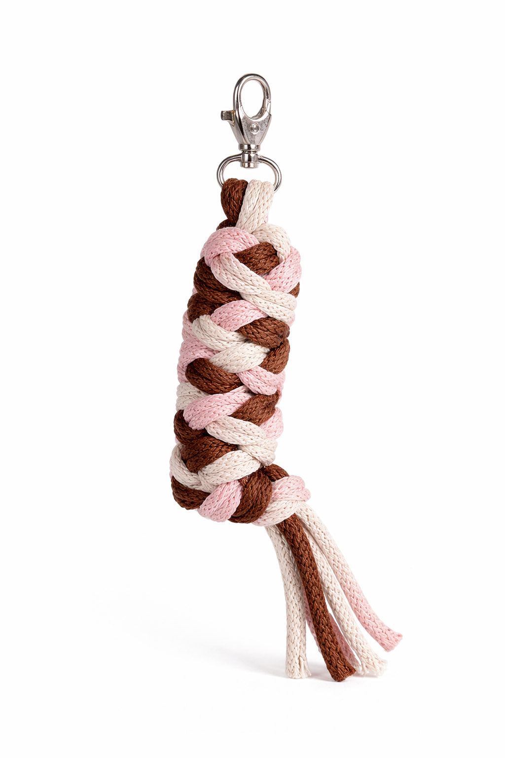 Tether for Hobby Horse made of double - pastel pink/ brown/ light beige