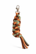 Tether for Hobby Horse made of double - pistachio/brown/ terracotta