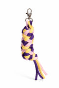 Tether for Hobby Horse made of double - light pink/dark purple/yellow