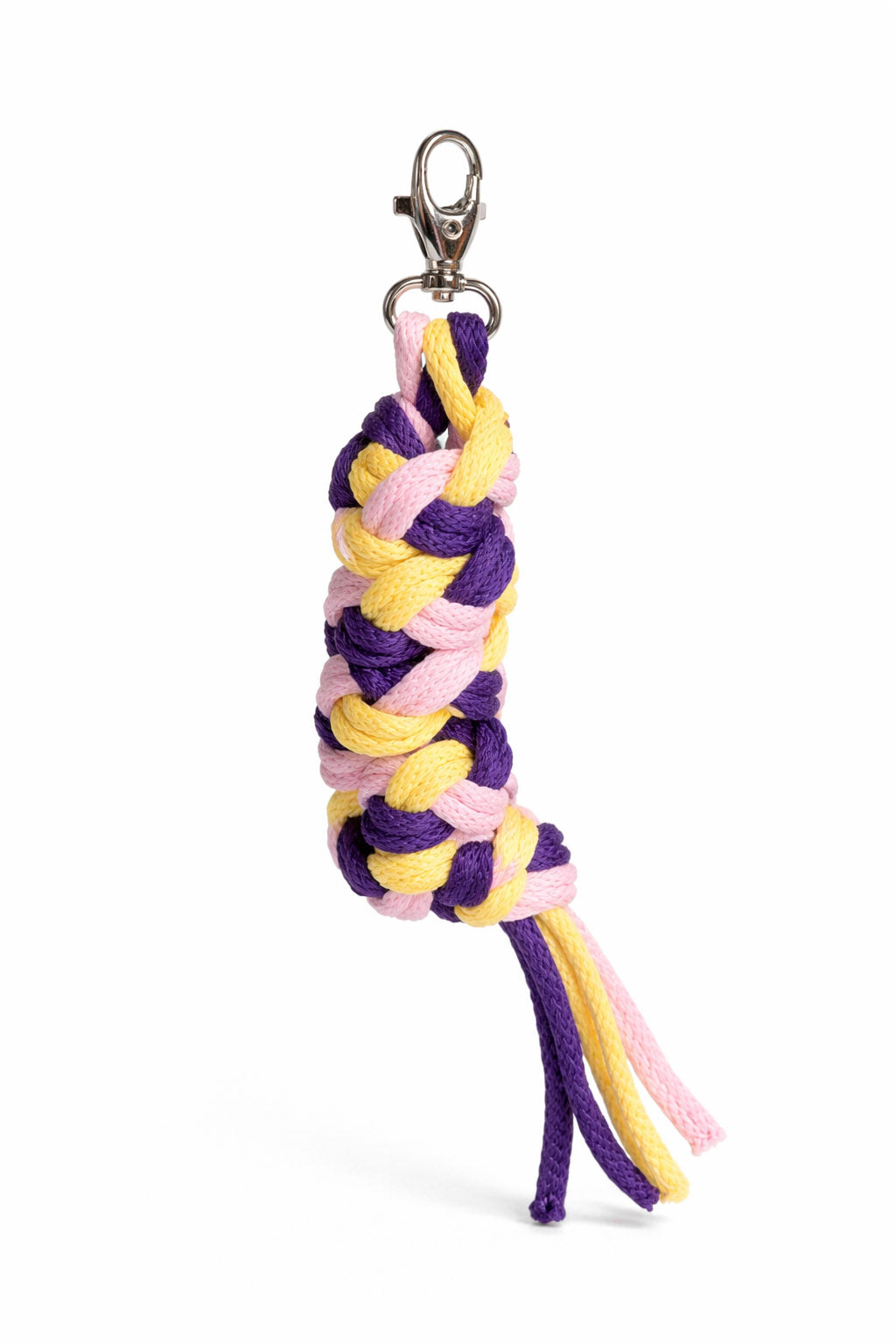Tether for Hobby Horse made of double - light pink/dark purple/yellow