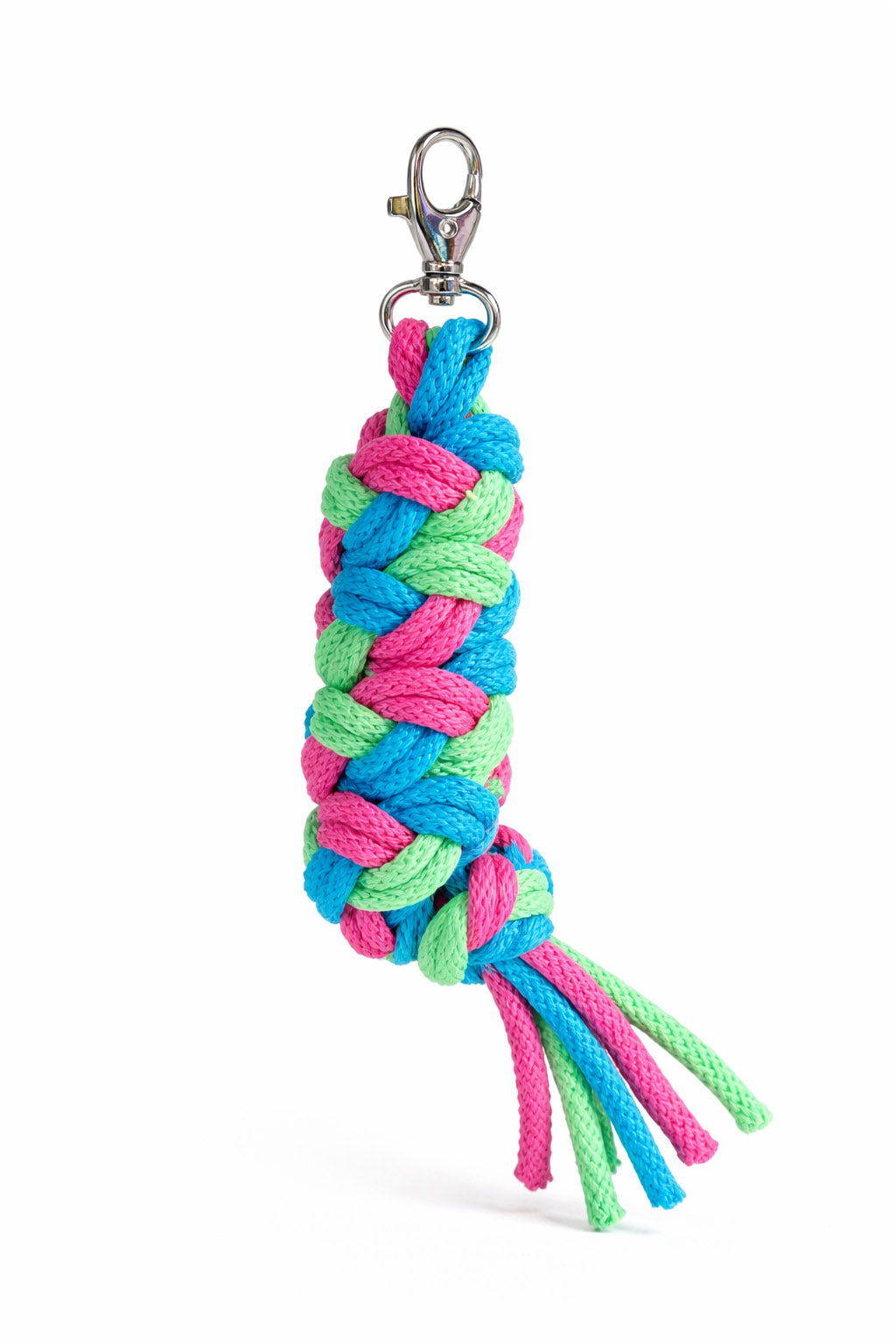 Tether for Hobby Horse made of double - light green/turquoise/dark pink