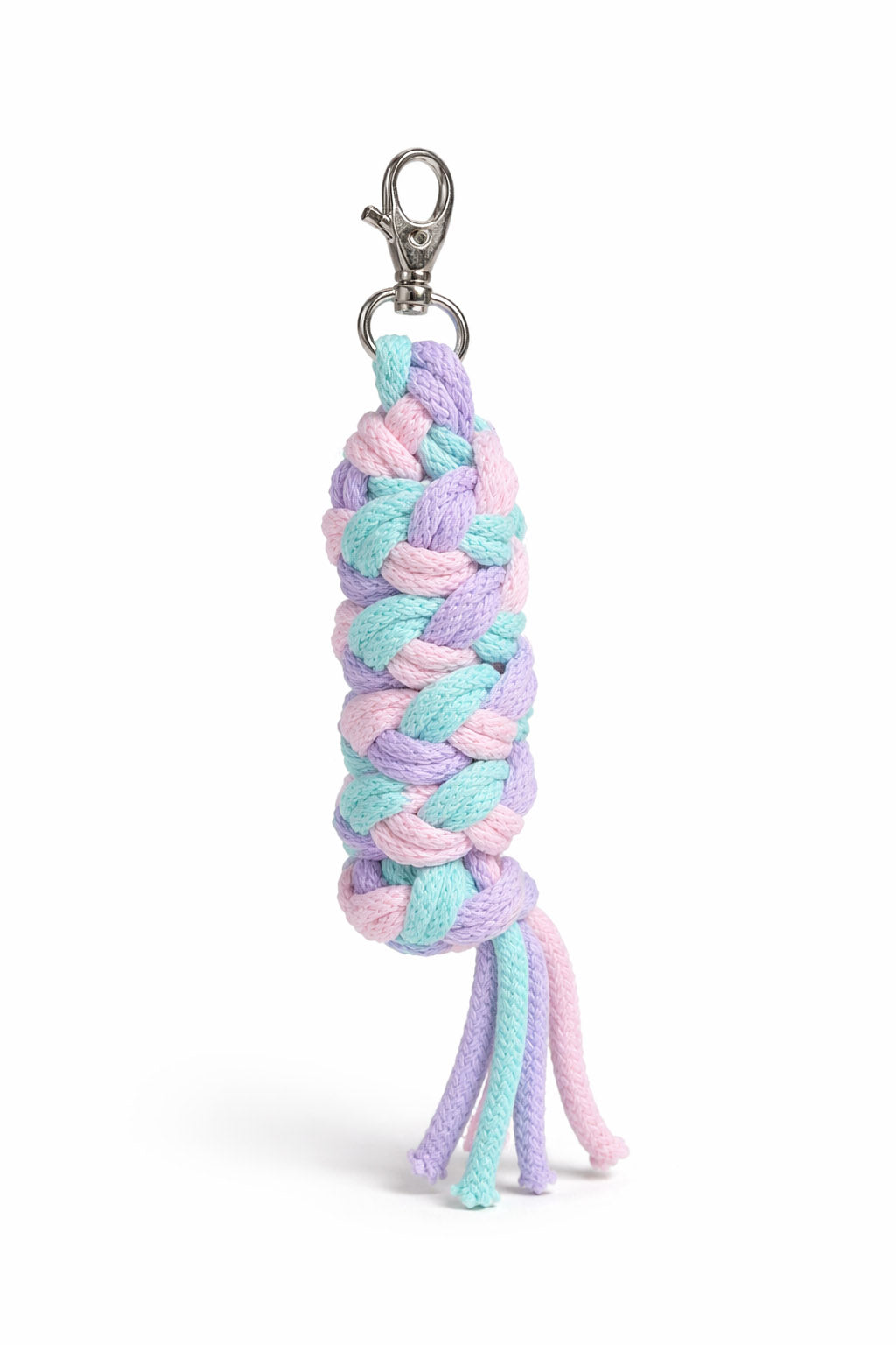 Tether for Hobby Horse made of double - mint/purple/light pink