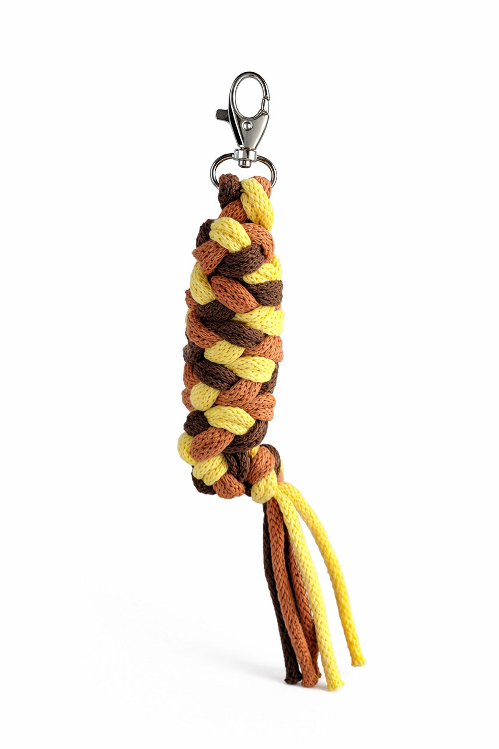 Tether for Hobby Horse made of double - yellow/ terracotta/brown