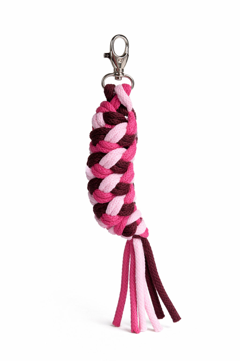Tether for Hobby Horse made of double - light pink/dark pink/maroon