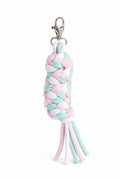 Tether for Hobby Horse made of double - light pink/mint/white