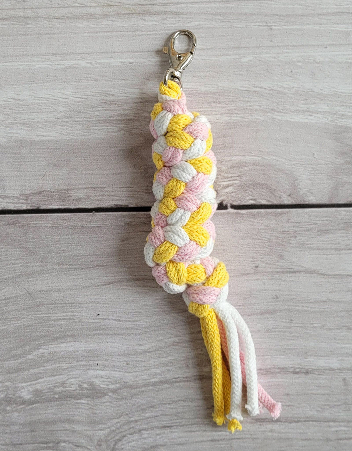 Tether for Hobby Horse made of double - light pink/yellow/white