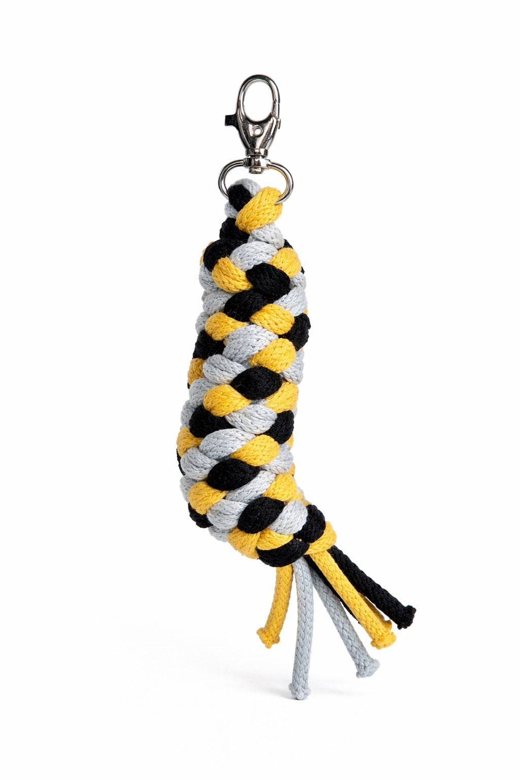 Tether for Hobby Horse made of double - mustard/ grey/ black