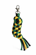 Tether for Hobby Horse made of double - mustard/ green/ bottle green