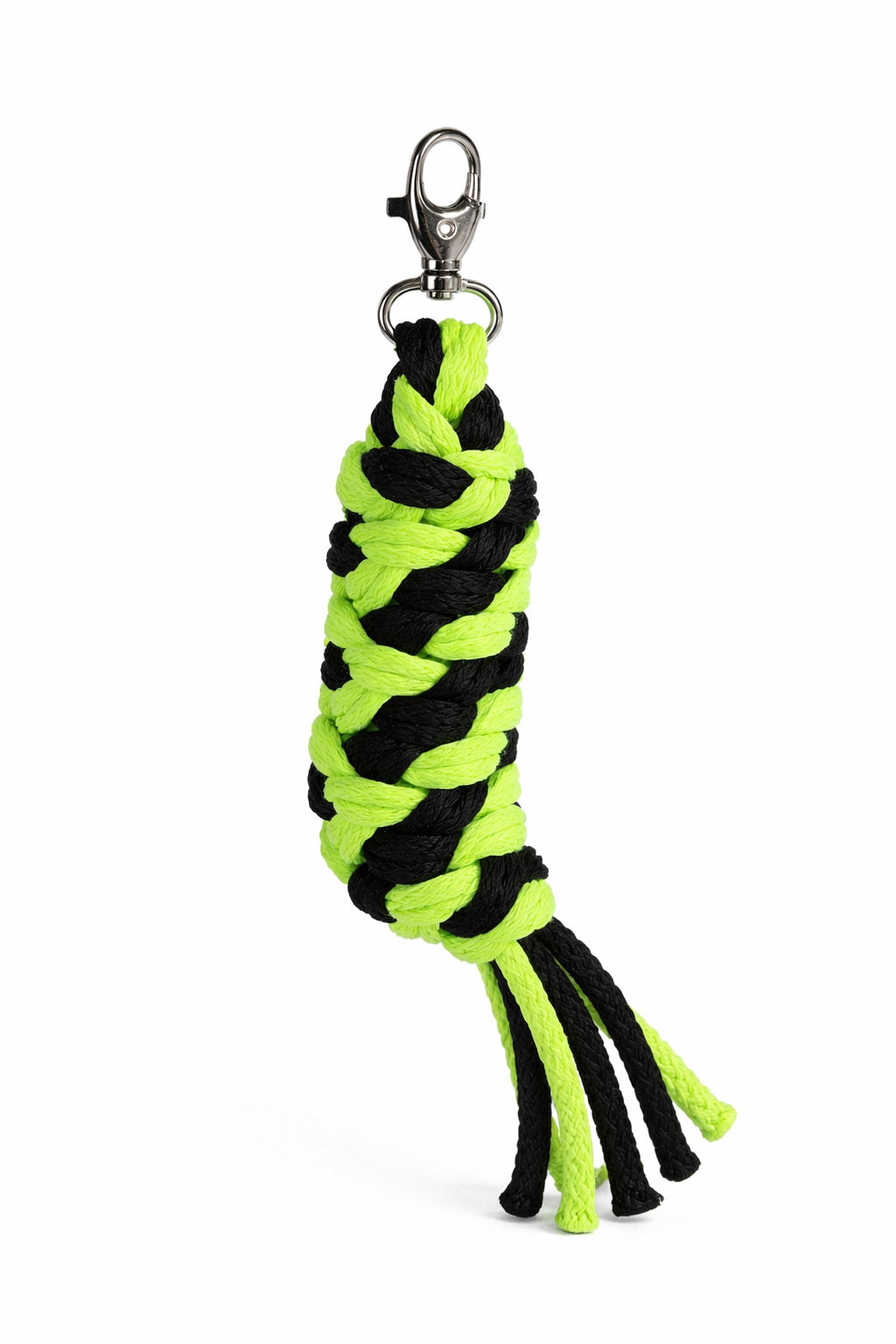 Tether for Hobby Horse made of double-twine cord - neon green/ black