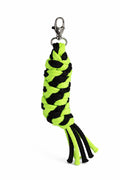 Tether for Hobby Horse made of double-twine cord - neon green/ black