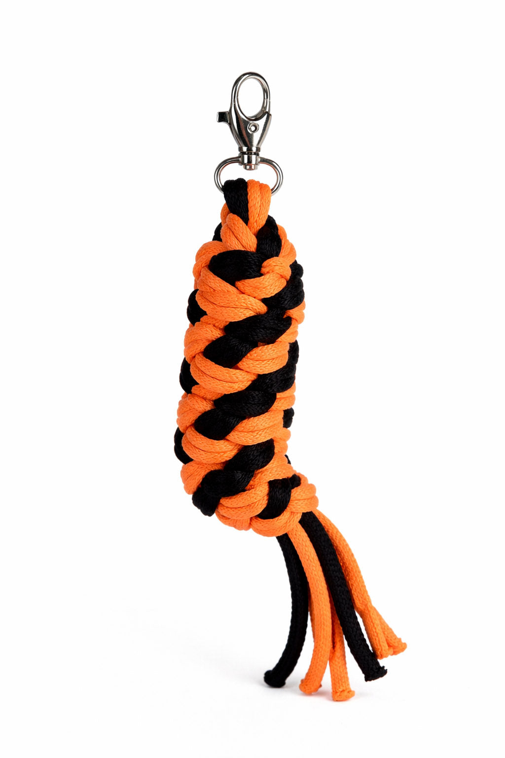 Tether for Hobby Horse made of double-twine cord - neon orange/ black