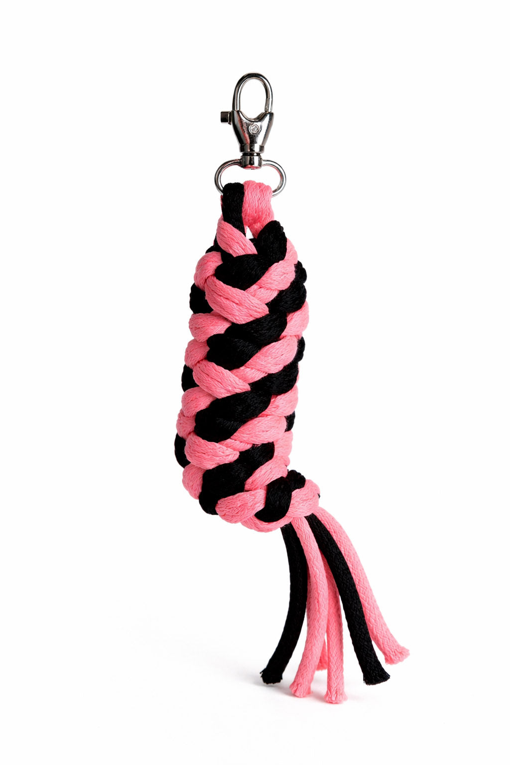 Tether for Hobby Horse made of double-twine cord - neon pink/ black