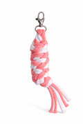 Tether for Hobby Horse made of double-twine cord - neon pink/ white