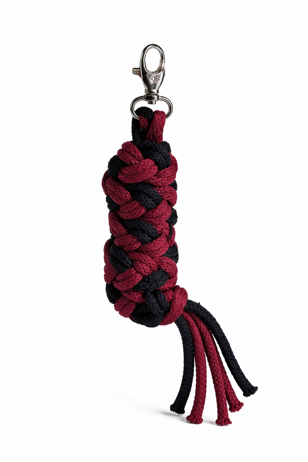 Tether for Hobby Horse made of double-twine cord - black- burgundy