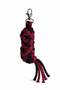 Tether for Hobby Horse made of double-twine cord - black- burgundy