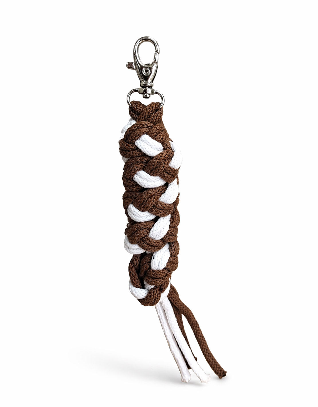 Tether for Hobby Horse made of double-twine cord - white- brown
