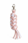 Tether for Hobby Horse made of double-twine cord - white- powder pink