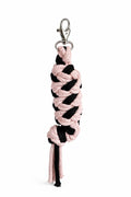 Tether for Hobby Horse made of double-twine cord - black- powder pink