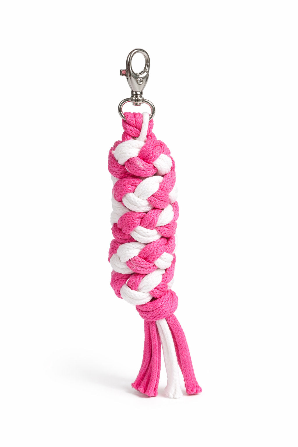 Tether for Hobby Horse made of double-twine cord - white-dark pink