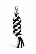 Tether for Hobby Horse made of double-twine cord - white-black
